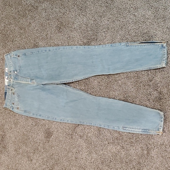 Re/Done Originals Womens 90s Wash High rise Ankle Side zip Jeans sz 26 - Picture 1 of 12